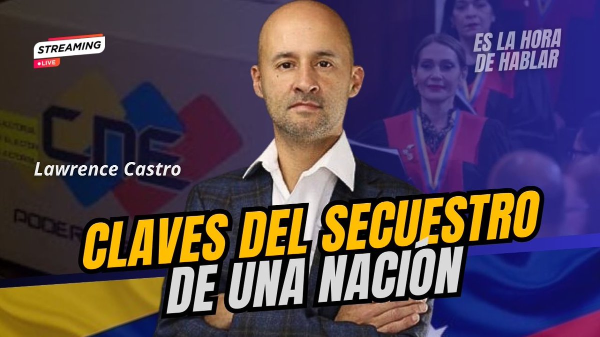 PRÓXIMAMENTE desde #PildorasDigitales 

Dialogo con el politólogo y dirigente político venezolano Lawrence Castro 🇻🇪 <a href="/LawrenceACastro/">Lawrence Castro</a> 

#EsLaHoraDeHablar de la realidad de Venezuela hoy con el conjunto de su institucionalidad secuestrada ¿Qué hacer?

Únete a este NUEVO