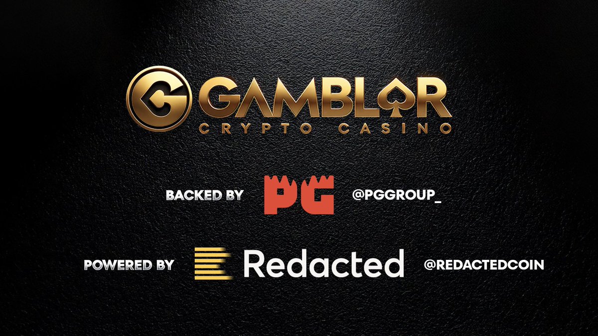 Gamblor is now officially: 🤝backed by @PGgroup_ 🤝powered by @redactedcoin  We are extremely excited to see that our core mission (Gambling done  right), and business model (Unlicensed Crypto Casino) have received the
