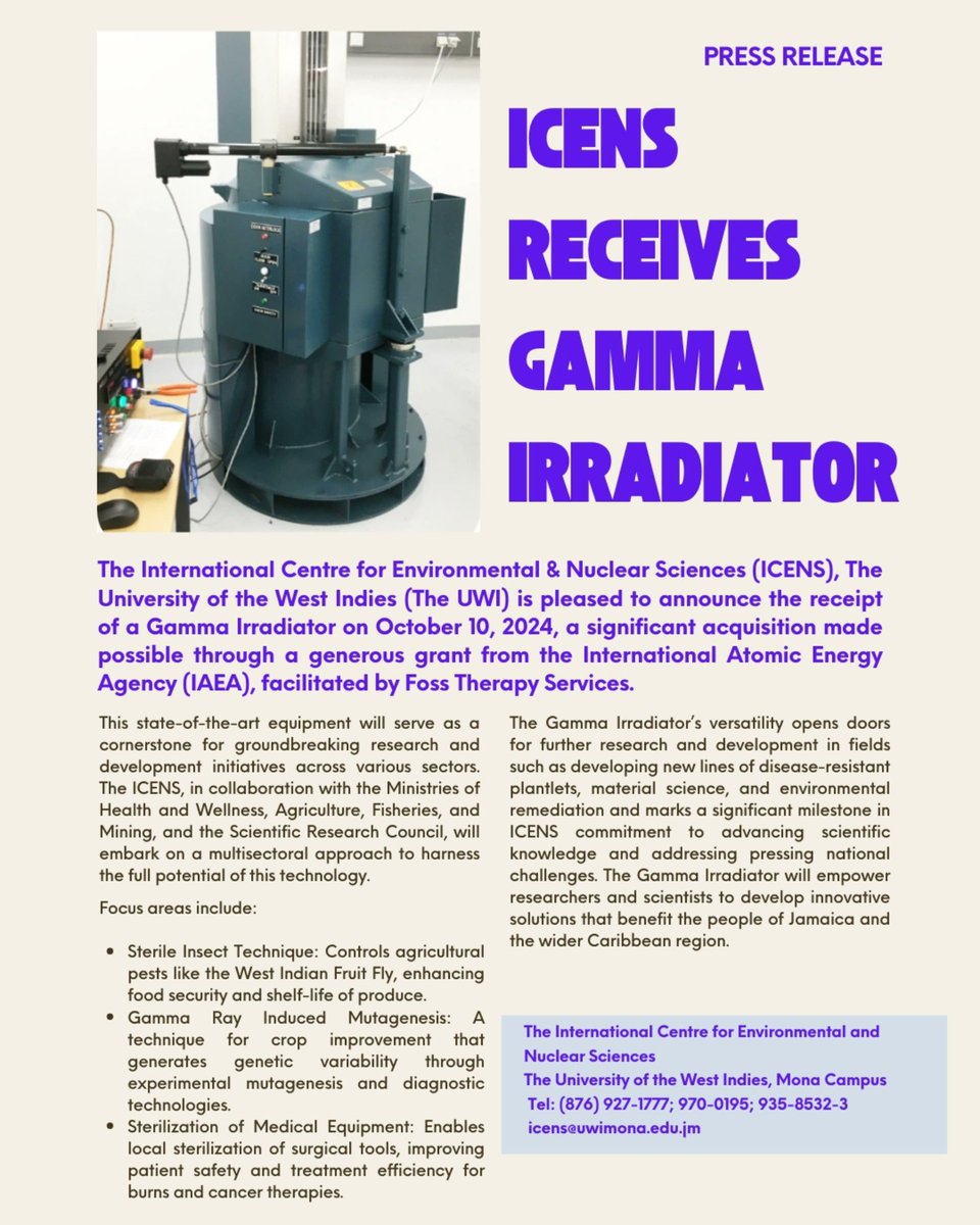 ICENS Receives Gramma Irradiator