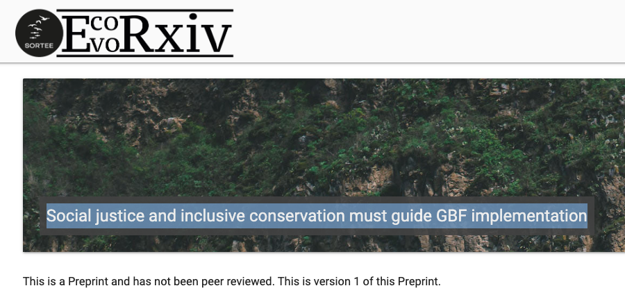 Terry Sunderland (@tchsunderland) on Twitter photo Download our recent preprint published to coincide with #COP16Cololombia: "Social justice and inclusive conservation must guide Global Biodiversity Framework implementation"
Link to the preprint here: ecoevorxiv.org/repository/vie…
<a href="/UBCForestry/">@forestry.ubc.ca on Bluesky</a>
<a href="/CIFOR_ICRAF/">CIFOR-ICRAF</a> Download our recent preprint published to coincide with #COP16Cololombia: "Social justice and inclusive conservation must guide Global Biodiversity Framework implementation"
Link to the preprint here: ecoevorxiv.org/repository/vie…
<a href="/UBCForestry/">@forestry.ubc.ca on Bluesky</a>
<a href="/CIFOR_ICRAF/">CIFOR-ICRAF</a>