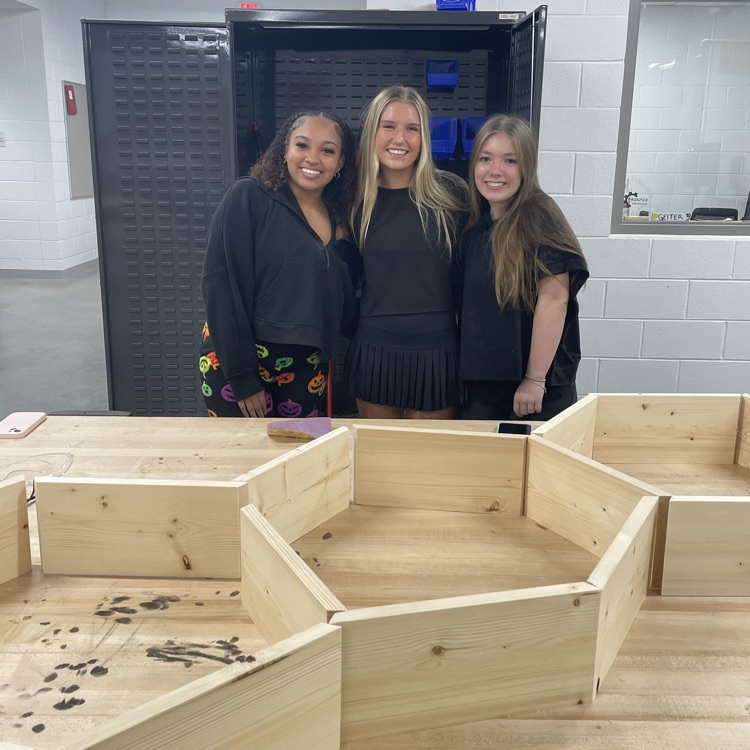 WalnutGroveHS's tweet photo. Students in Mrs. Witte's Interior Design class designed and built honeycomb shelves for our Student Support classroom #TeachingUp at The Grove @prosperisd @tothdustin https://t.co/gqRIkVEHNN