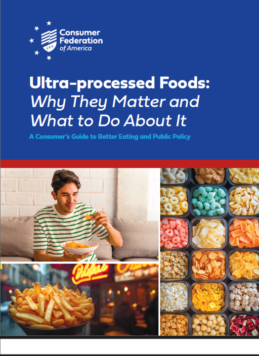Consumer Federation of America proposed strategies to improve public health by targeting UPFs: 
1- Educating consumers through dietary guidelines and front-of-pack labeling; (cont.)
consumerfed.org/reports/ultra-…