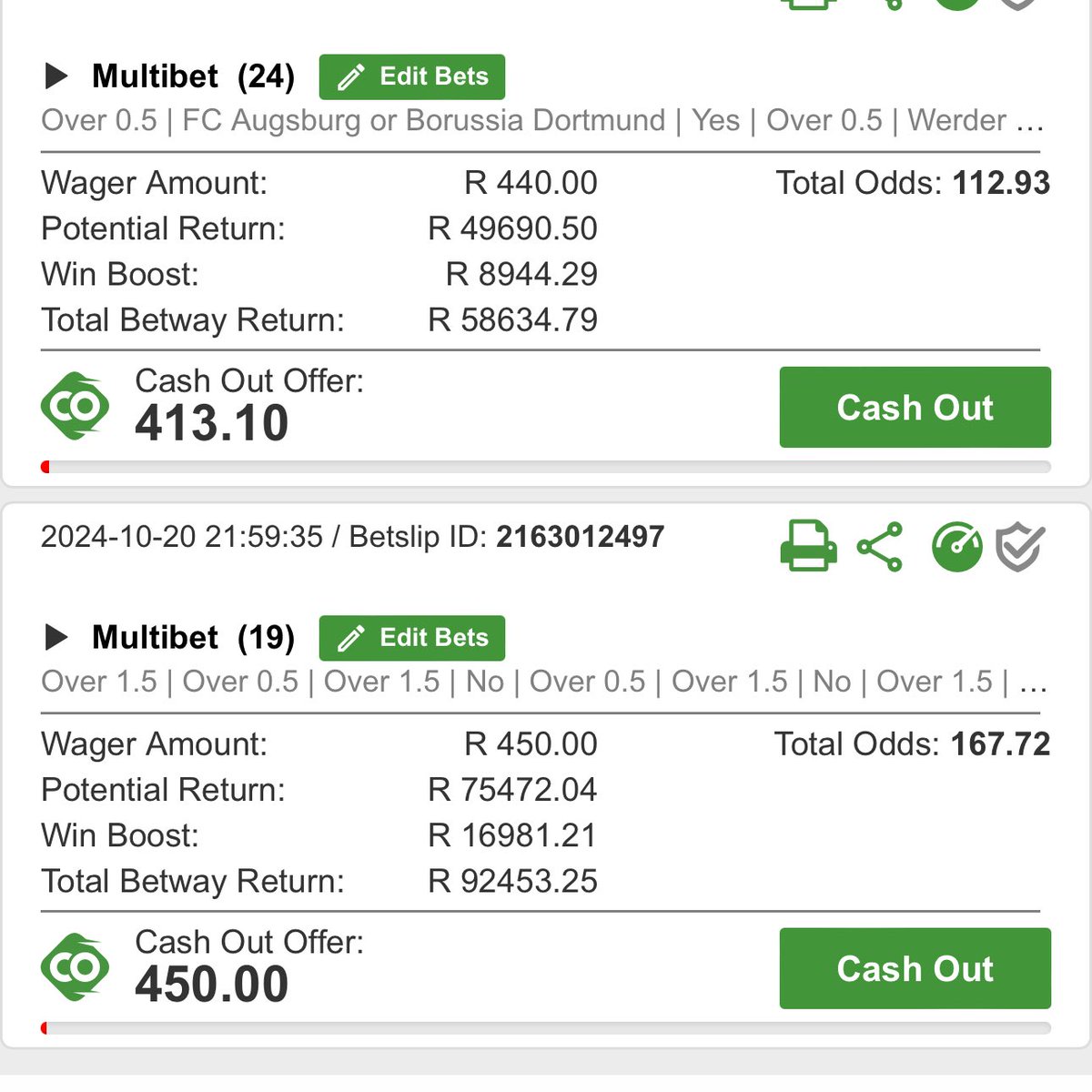 venda_guy2's tweet photo. My weekend boom code so far 👇

Bet now while the odds are still high 💰

Betway boom R58k code: X80F9E466

Betway boom R92k code: X80ECF391

Betway boom: R1.2 M code: X810326E0

Betway boom R177k code: X8121F53E

Retweet for punters 🐍🐍💥💥💥 https://t.co/wnrYCuh8zn