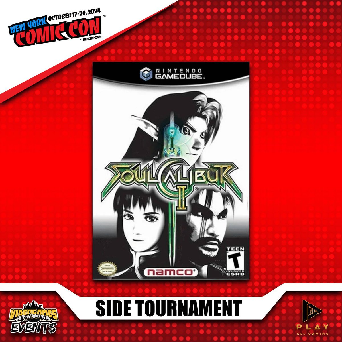VGNYevents's tweet photo. Rolling on with our #NYCCRecap was the side tournament held for the fan favorite 3D fighter, #SoulCalibur2 on the Nintendo GameCube. Many fierce warriors stepped up but were tossed aside from a distance by #BigDominos22's mighty Ivy!
#NYCC #NYCFGC #FGC #SC2 #Gamecube #VGNYevents https://t.co/Ogr7xAYvWW