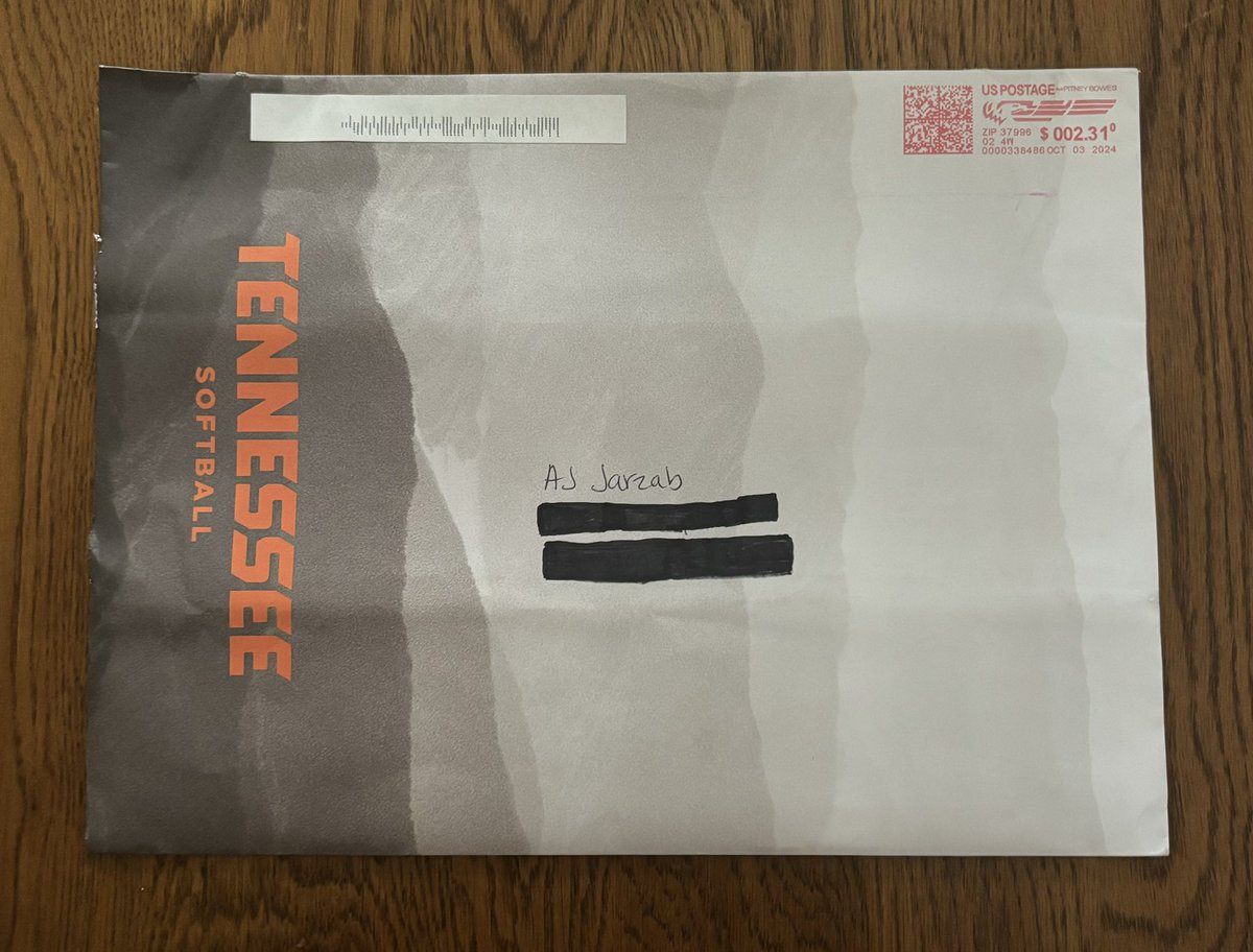 Anna Jane (AJ) Jarzab (@annajanejarzab) on Twitter photo Thank you <a href="/Vol_Softball/">Tennessee Softball</a> for the mail!!
<a href="/KarenWeekly/">Karen Weekly</a>
<a href="/Coach_SniderSB/">Craig Snider 🍊</a>
<a href="/MRhodesSmith/">Megan Smith</a>
<a href="/SLSanders20/">Stephanie Sanders</a> Thank you <a href="/Vol_Softball/">Tennessee Softball</a> for the mail!!
<a href="/KarenWeekly/">Karen Weekly</a>
<a href="/Coach_SniderSB/">Craig Snider 🍊</a>
<a href="/MRhodesSmith/">Megan Smith</a>
<a href="/SLSanders20/">Stephanie Sanders</a>