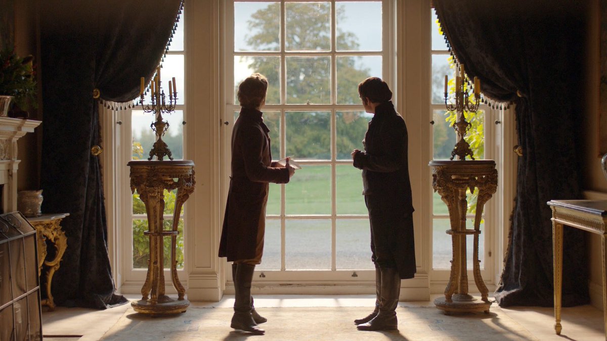 WarlegganGeorge's tweet image. On this #WarlegganWednesday I am entertaining an unexpected but very welcome visitor at Cardew... and it is not Mr Tankard. (Pictures: #Poldark S2 Ep4)