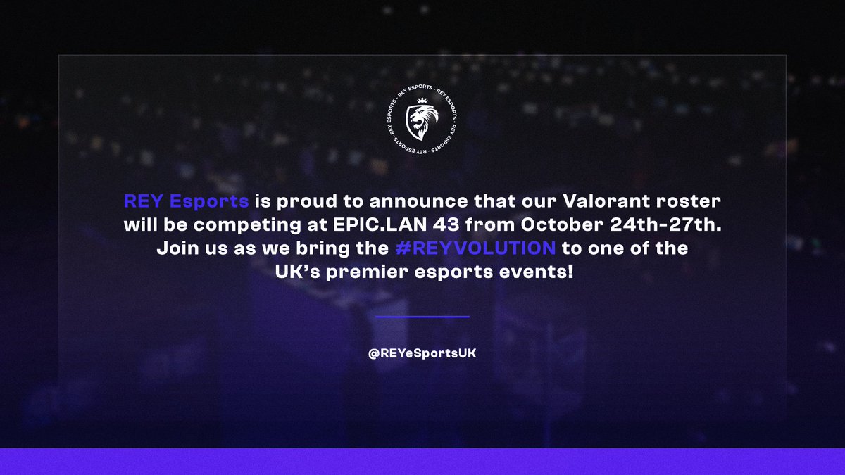 Right chat it's time!
The #REYVOLUTION will be attending <a href="/EPICLAN/">EPIC.LAN UK Gaming & Esports Events</a> 43!

<a href="/shrixxz/">shrixx</a> 
<a href="/JunJunVal/">JunJun</a> 
<a href="/Gurbster_/">Gurbby</a> 
<a href="/bigstack085/">NIL St4ckZ</a> 
<a href="/NawiVAL/">Nawi🇳🇱</a> 

Let's get it!