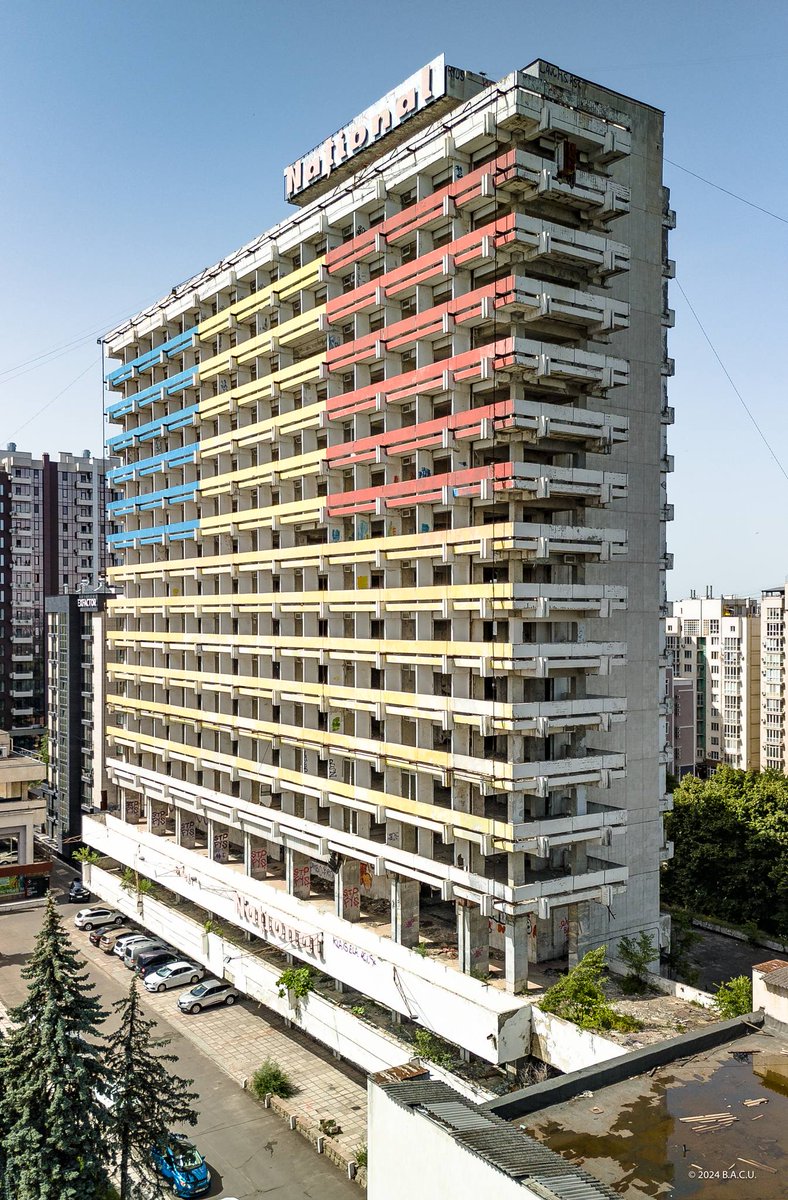 SocModernism's tweet image. National Hotel (Intourist) 1974. Chisinau, Moldova Architects: A. Gorbuntzov, V. Shalagynov. Eng.: Y. Skrinski, V. Ivenko, T. Derkacenko (c) BACU 2024 Photo Dumitru RUSU #socialistmodernism #socmod #sovmod #sovietmodernism #socialistarchitecture #sovietarchitecture