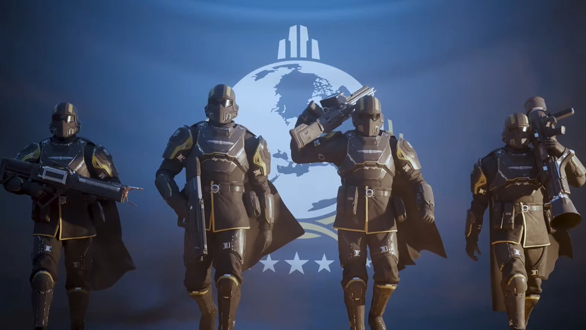 RogKawa's tweet photo. When a communications #officer  from Malevelon Creek Black Guard joins your #team in #Helldivers2  #voice  #PTSD  #Steam  #fyp 😅😎😜🤣🔥🔥🔥

https://t.co/3LkHkFseOT https://t.co/l9AqxdJRch