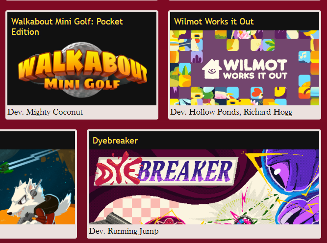 runninjumpgames's tweet photo. surreal to see my game (and goofy face) on this website. spent a lot of time poking through the "past games" pages on here. now i am myself a game, on here

Dyebreaker at @fantasticarcade this saturday, 10/26! 🎟️https://t.co/3gu5Mfbiz9 https://t.co/hbuxp5Zl1k