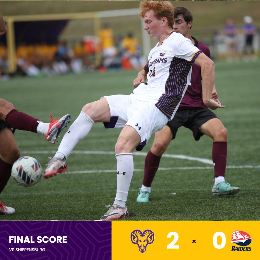 MSOC: West Chester rolls past Shippensburg by a 2-0 final in its regular-season home finale!