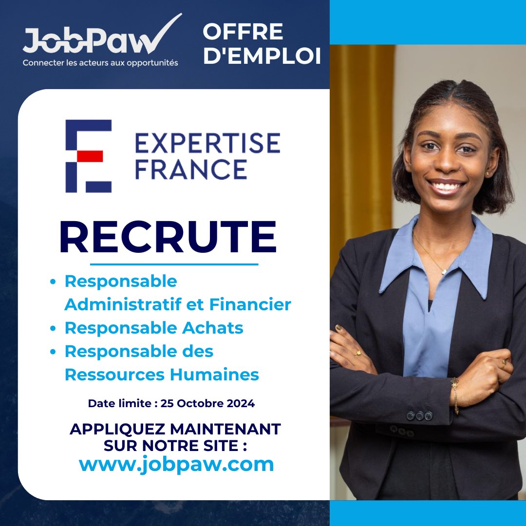 JobPaw (@jobpaw) on Twitter photo Nouvelles Opportunités d'Emploi
<a href="/expertisefrance/">Expertise France</a> recrute en Haiti pour plusieurs postes!
Postulez maintenant sur notre site pour l'un des postes suivant.
La date limite approche.
Rendez-vous maintenant sur: jobpaw.com
#JobPAw #JobOpening Nouvelles Opportunités d'Emploi
<a href="/expertisefrance/">Expertise France</a> recrute en Haiti pour plusieurs postes!
Postulez maintenant sur notre site pour l'un des postes suivant.
La date limite approche.
Rendez-vous maintenant sur: jobpaw.com
#JobPAw #JobOpening
