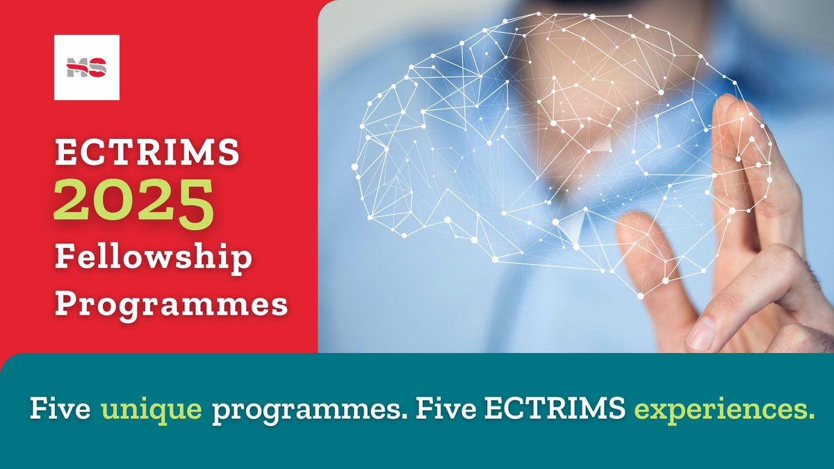 🎓🌍 The ECTRIMS Fellowships offer a valuable opportunity to enhance your expertise and advance your career in #MS research and care.

💡 Discover the benefits and apply by 1 December 2024, to join a network of leading MS professionals! Learn more here: ectrims.eu/fellowships