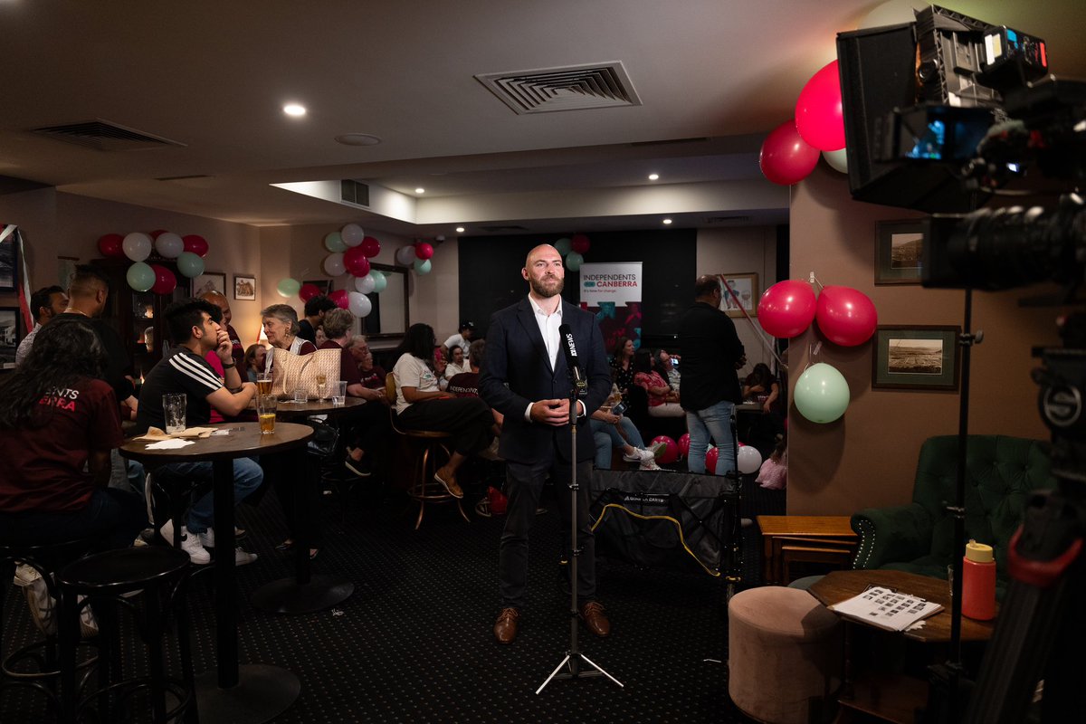 An election night party of independents 🎉 

What a night. What a team. What a campaign. Bigger and better next time. 

<a href="/INDforCBR/">Independents for Canberra</a>