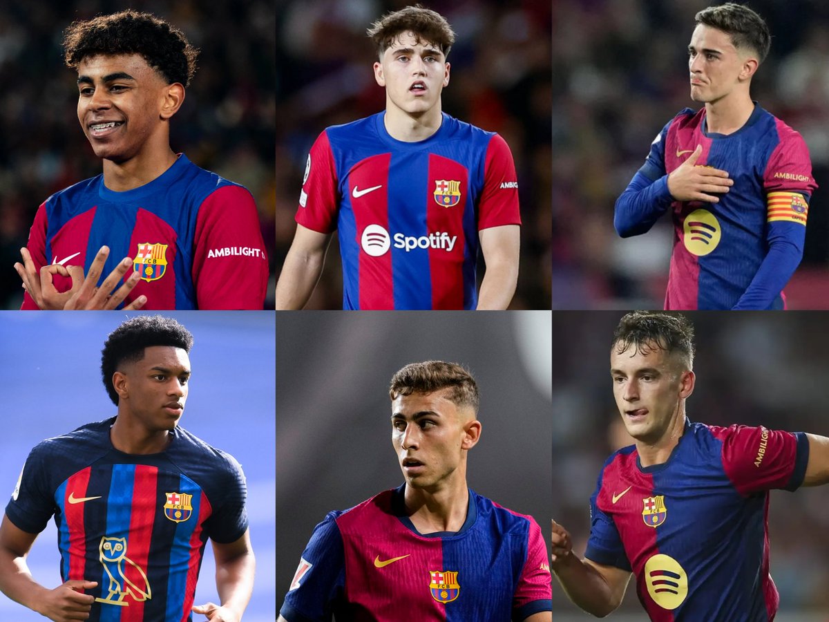 frabigol's tweet photo. Lamine Yamal (17 años)
Pau Cubarsí (17 años)
Gavi (19 años)
Alex Balde (21 años)
Fermin Lopez (21 años)
Marc Casadó (21 años)

El Barcelona puso seis pibes menores de 21 años contra el Bayern y le hizo CUATRO GOLES, basta de la mentira de los procesos, los pibes tienen que jugar. https://t.co/rVx4DqCGnd