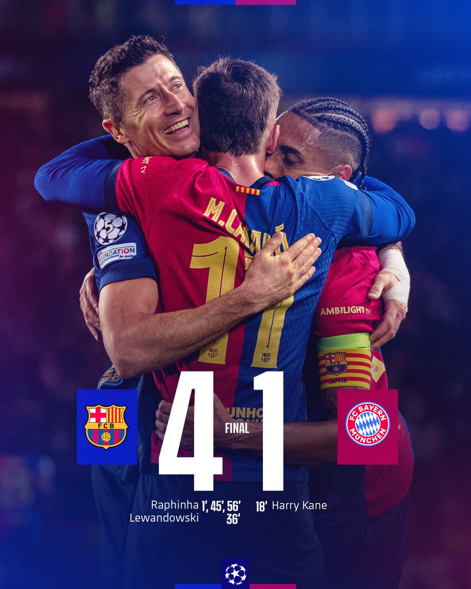 fcbarcelona_fra's tweet photo. 👏 Une très bonne soirée de Ligue des Champions. Un très grand Barça. #BarçaBayern https://t.co/kjBGtwpMZ7