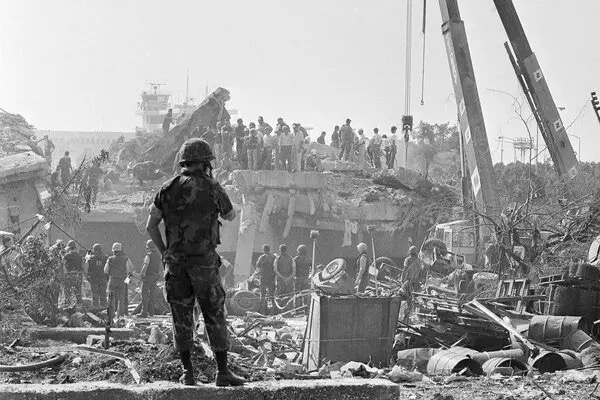 RepDanCrenshaw's tweet photo. On this day in 1983, Hezbollah killed 241 U.S. Service Members at the Marine Corps barracks in Beirut. https://t.co/oqOTELfr22