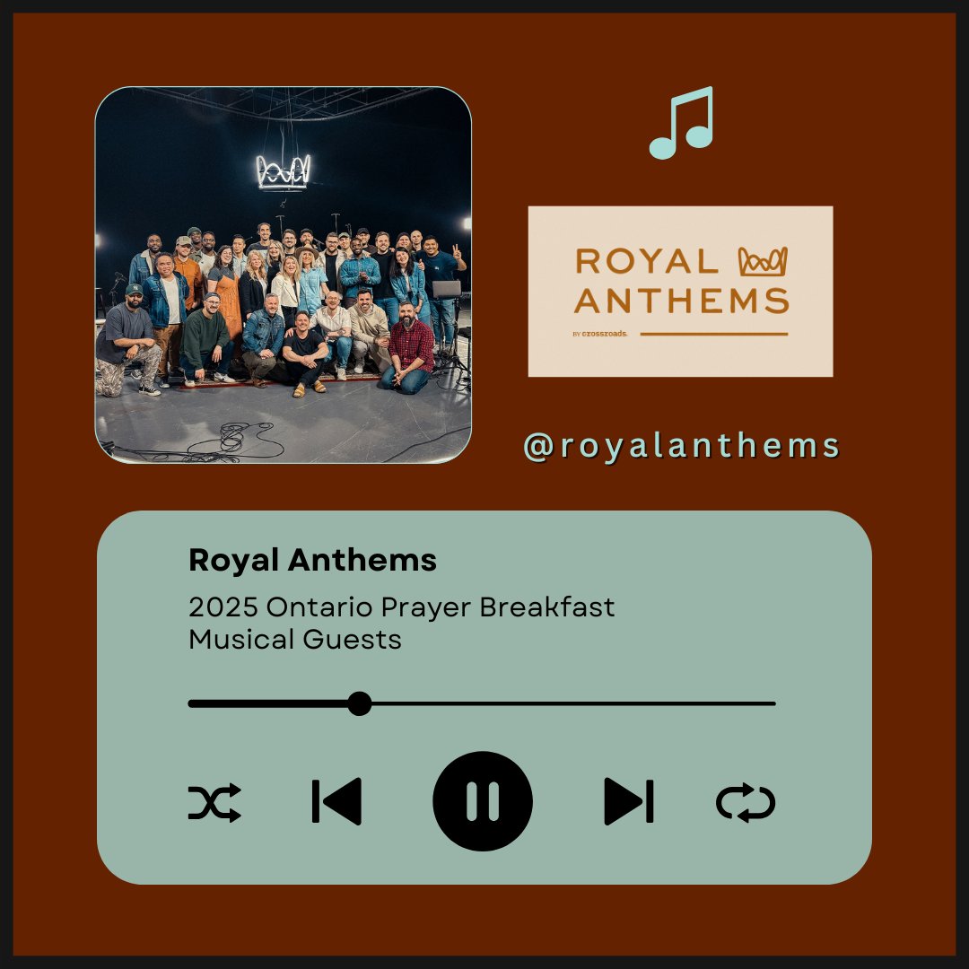 We are excited to announce Royal Anthems as our 2025 musical guests!
Early bird tickets are available now. Reserve your table or tickets for March 6, 2025, and join us in prayer and inspiration:
ontarioprayerbreakfast.ca
#OPB2025 #FaithInLeadership
#PrayerBreakfast #ontariofaith
