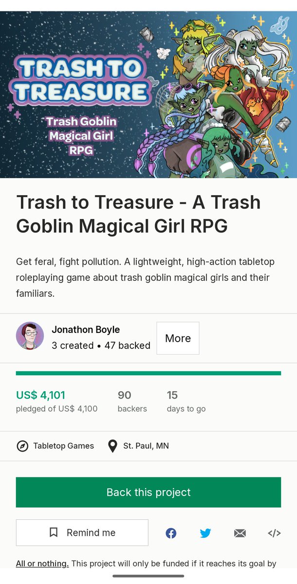 Trash to Treasure is funded!!! 🥳🎉🥳🎉🥳🎉🥳🎉

Let's go goblins!