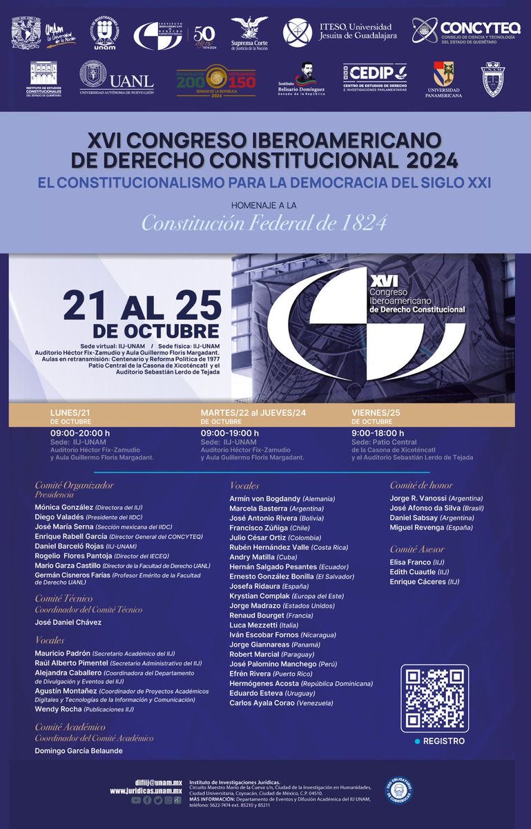 mexevalua's tweet photo. #Imperdible Hoy nuestra directora general @mariana_c_v conversará sobre salud🩺, seguridad 👮y protección social ⚖️ en el XVI Congreso Iberoamericano de Derecho Constitucional. ¡Te esperamos!

⏰16:00 hrs
📹https://t.co/52S1qlh9ws https://t.co/WGm9GGg4rb