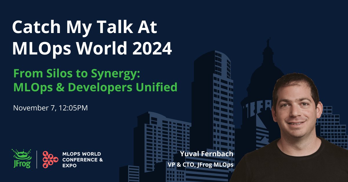 Learn how unifying #MLOps with traditional development can enhance #security &amp; streamline deployments at #MLOpsWorld2024 with VP &amp; CTO of JFrog ML, <a href="/yuvalfer/">Yuval Fernbach</a>!

Catch practical insights to help you scale your #ML models for production and book time with us: eu1.hubs.ly/H0c_pQM0