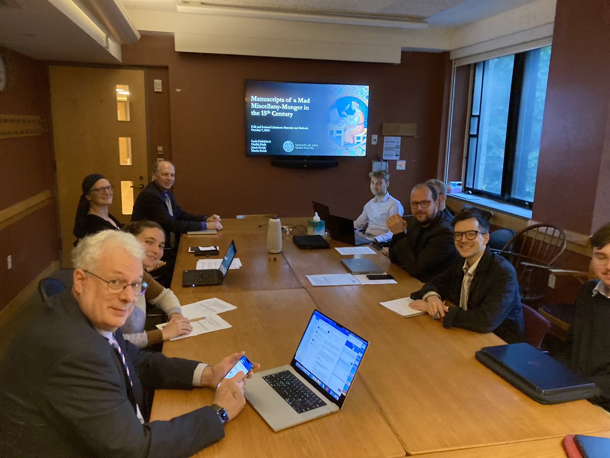 medieval_cuni's tweet photo. Scholars from @FF_CUNI visited @HarvardMedieval and gave talks on scribal work of Crux of Telč and Prague Benedictine nuns. https://t.co/MlccYzF1mK