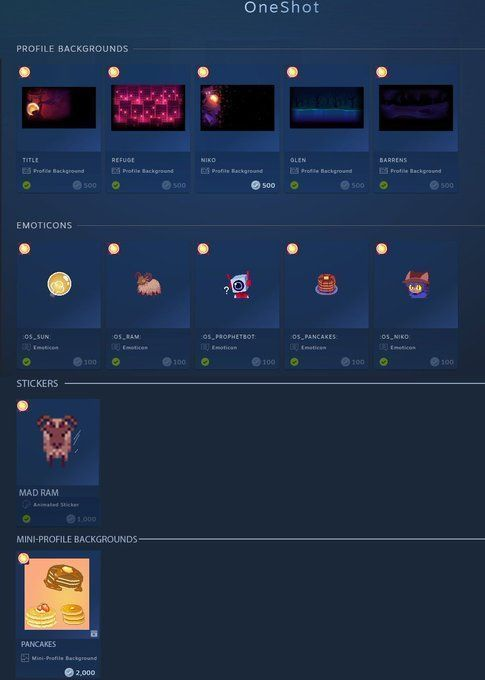 Day 281 of No OneShot steam pointshop Mad Ram sticker and pancakes miniprofile