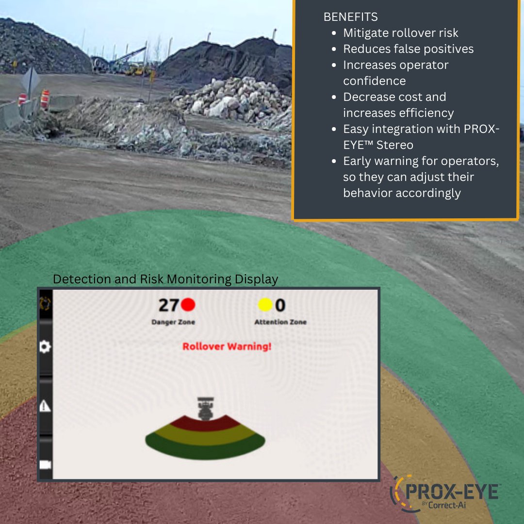 Looking to increase safety at your worksite? Learn about our PROX-EYE™ Rollover Warning feature that you can add onto the PROX-EYE™ Stereo.

#innovation #ai #industrial #minning #construction #workplacesafety