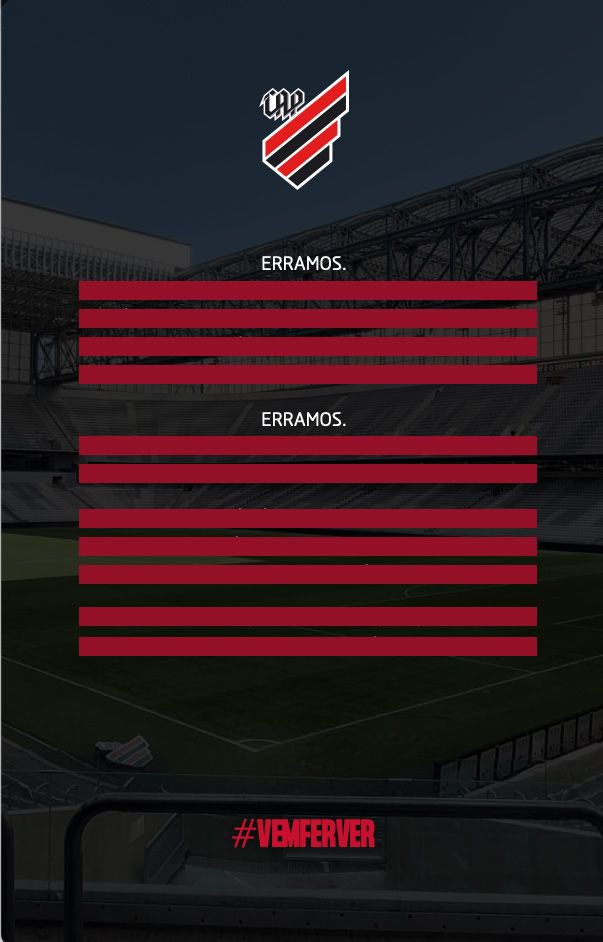 Segue o comunicado do <a href="/AthleticoPR/">Athletico Paranaense</a> com algumas pequenas correções.