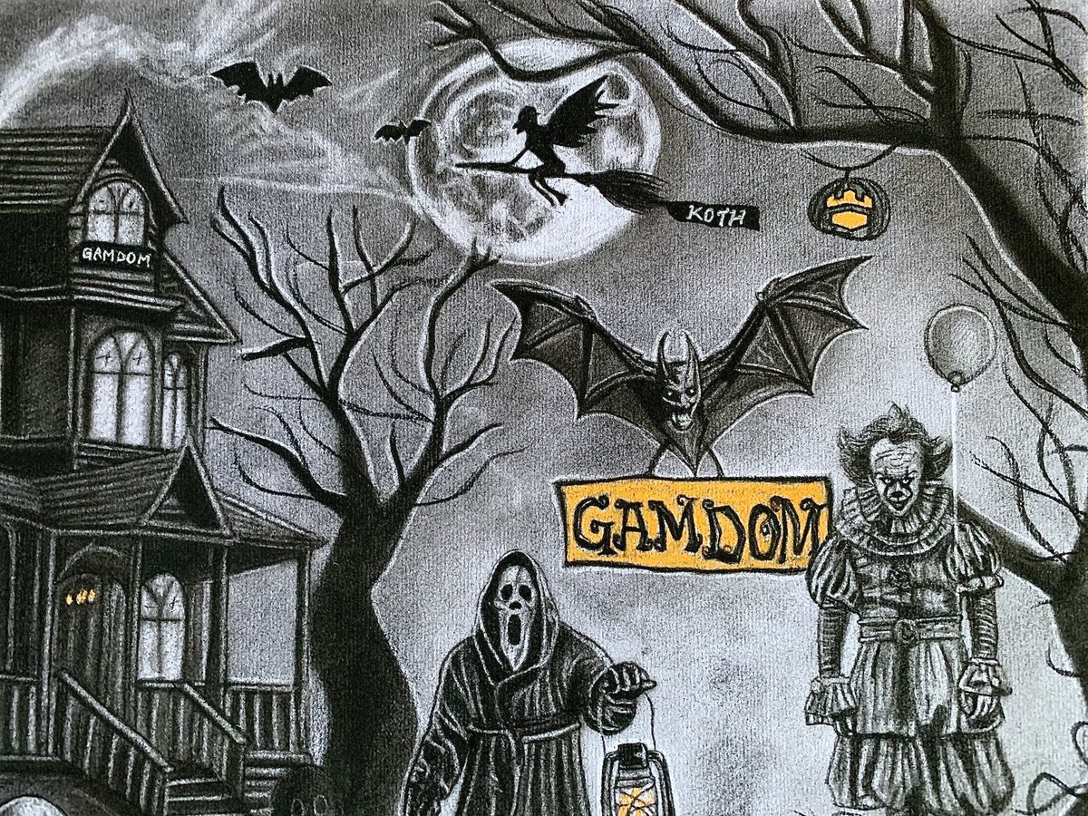 KINGJ0SH_'s tweet photo. Welcome to the Cursed Cove: where horrors lurk and terror reigns. 😈😱
The Haunted Mansion of Mayhem, home to pennywise and friends 🎃👻

This is my spooky submission for the @gamdom Spookiest Halloween KOTH competition 👑🎃❤️

 #gamdom  #KOTH #SpookyCompetition https://t.co/i0U8xvIsdO