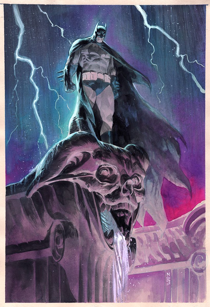 Batman original art painted commission by <a href="/NicKlein/">NIC🌩KLEIN</a>! 11x17! Thicc Bats is the best Bats! And Nic knows thicc…more INCREDIBLE HULK art is on the way! Also…new covers for #NYFC2024! For all things Klein original art, subscribe to our newsletter at felixcomicart.com!