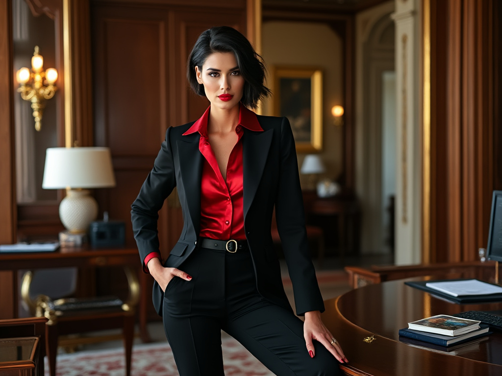 AIFashionChic's tweet photo. Unstoppable confidence meets high-tech vision. The future is female, and it’s fierce 
#WomenLead #HighTechOffice #LeadershipGoals

image by @grok https://t.co/h6AM8B6aZj