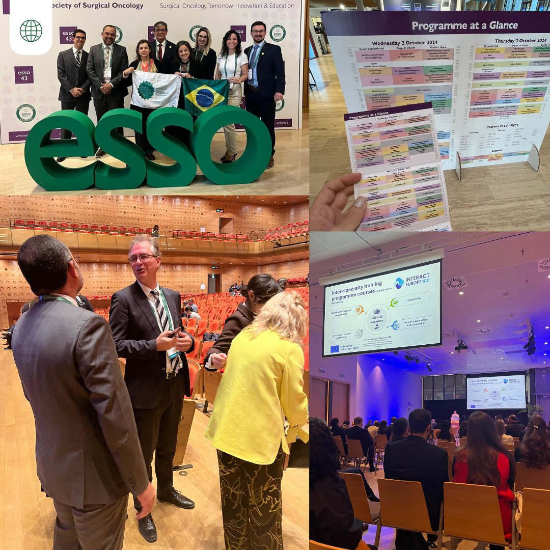 sbco_oficial's tweet photo. No começo de outubro, a diretoria nacional e membros da SBCO participaram da 43 edição do Congresso da Sociedade Europeia de #CirurgiaOncológica, realizado na Antuérpia.
#SbcoInternacional #43ESSO #ESSO #CooperaçãoInternacional #BSSO #surgicaloncology #ESSO2024 https://t.co/WGWfgnBr8e