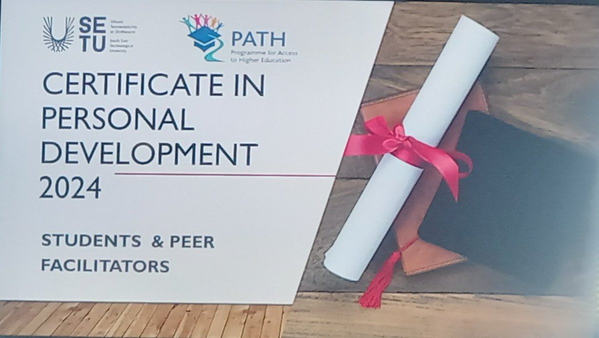Dr. Allison Kenneally (@alisonkenneally) on Twitter photo Today <a href="/SETUIreland/">South East Technological University</a> launched its Certificate in Personal Development for learners with intellectual disabilities. Thanks to the students for a hugely impactful presentation on what this programme means to them. Many congrats to <a href="/NursingWit/">SETU Nursing & Healthcare</a> for their incredible work also 👏 Today <a href="/SETUIreland/">South East Technological University</a> launched its Certificate in Personal Development for learners with intellectual disabilities. Thanks to the students for a hugely impactful presentation on what this programme means to them. Many congrats to <a href="/NursingWit/">SETU Nursing & Healthcare</a> for their incredible work also 👏