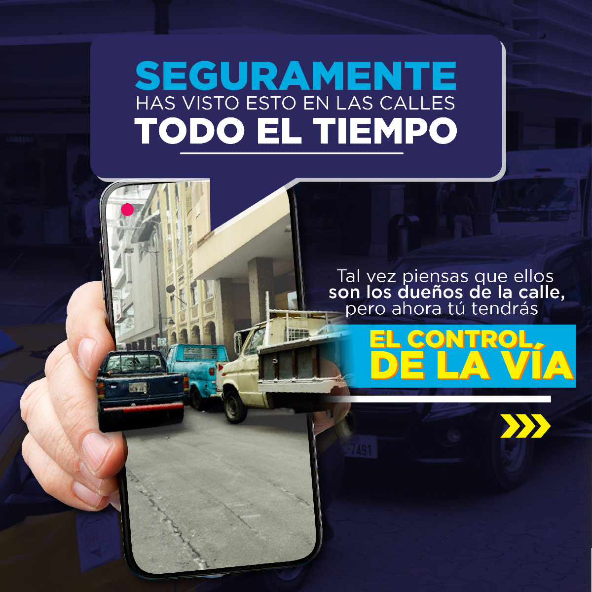 ATMGuayaquil's tweet photo. ¿Te gustaría ser un guardián en la vía? 🚘 👮🏼‍♀️

Ahora a través de la app Vipa 📲es posible reportar infracciones e incidentes que afectan a la movilidad. Descárgala ahora. 🤳🏼 https://t.co/iRvM0C67hy