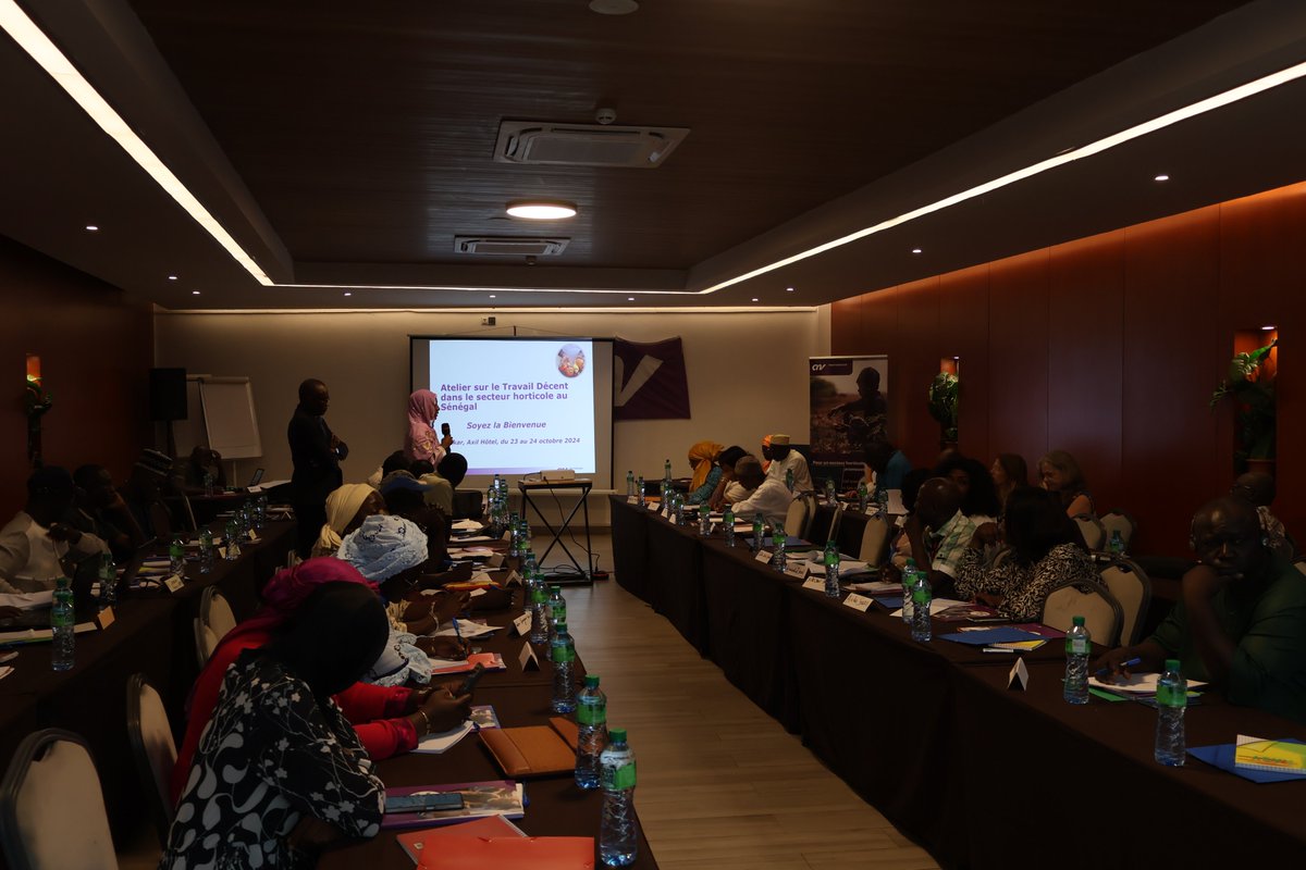 CnvAfrique's tweet photo. ✨  Initié par la @CNV_Internat ,  l'atelier sur le Travail Décent dans le secteur de l'Horticulture au Sénégal a ouvert ses portes ce mercredi 23 octobre 2024 à Axil hôtel à Dakar et réunis les parties prenantes du secteur🌍💼 #TravailDécent #Horticulture #Sénégal #UTDS https://t.co/pNY58H2D9V