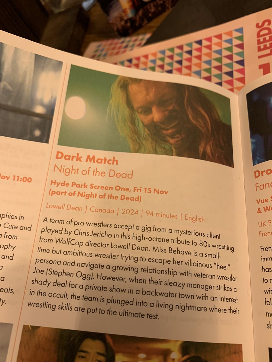 bobpard's tweet image. Looking forward to checking out Dark Match at Leeds International Film Festival  @IAmJericho