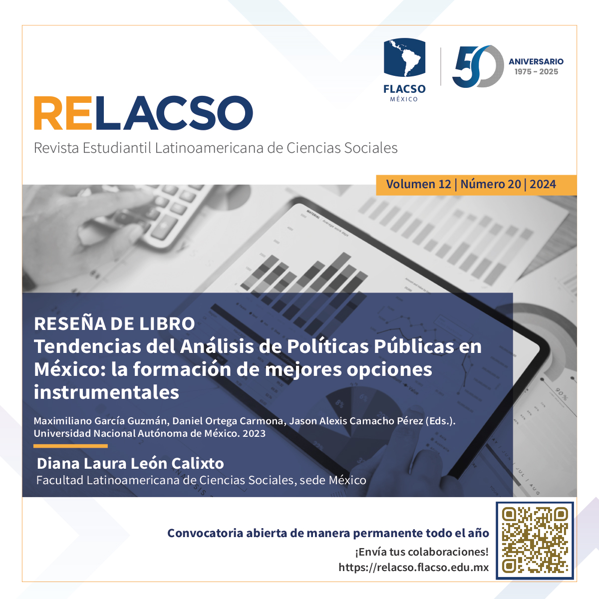 FlacsoMx's tweet photo. 📝 Te invitamos a leer en #RELACSO la reseña del libro "Tendencias del Análisis de #PolíticasPúblicas en #México: la formación de mejores opciones instrumentales", escrita por Diana Laura León Calixto (FLACSO México).
Consulta su aportación en: https://t.co/aCaBwpTc4Q https://t.co/SU4WXr1uzg