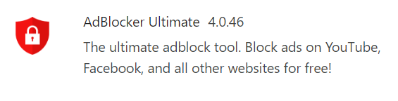 ErickZhou's tweet photo. AdBlocker Ultimate
The ultimate adblock tool. Block ads on YouTube, Facebook, and all other websites for free! https://t.co/jHf8OJA6ZO