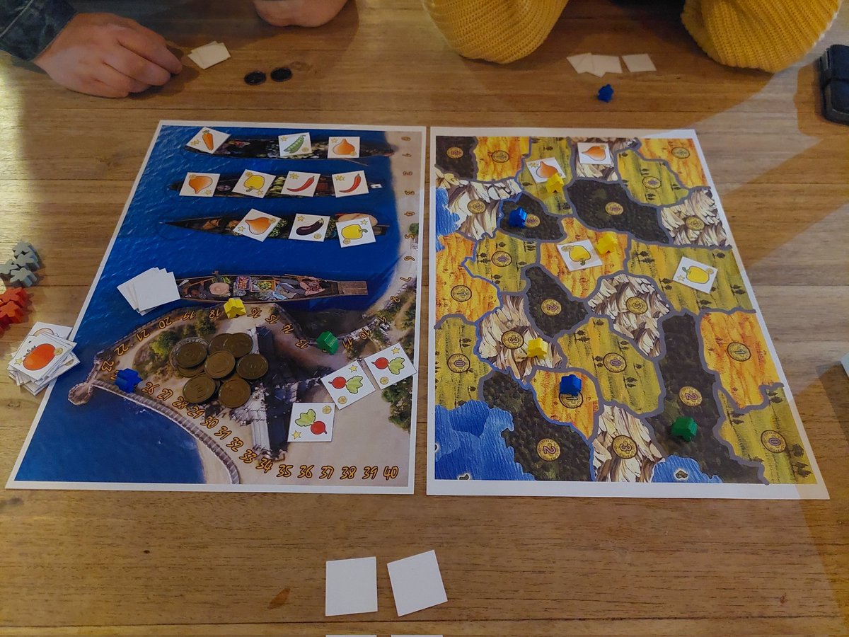 New market and cost system worked fine: lowered total playtime and lowered handling of tiles.
We made a small change to the scoring system, which made a big difference in the flow.