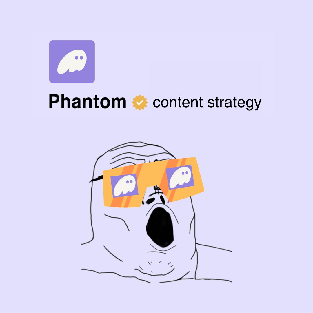 _jnic's tweet image. Everyone&apos;s favorite crypto ghost @phantom crushes the marketing game.

These are 5 things I like about their content strategy (that you can do too):