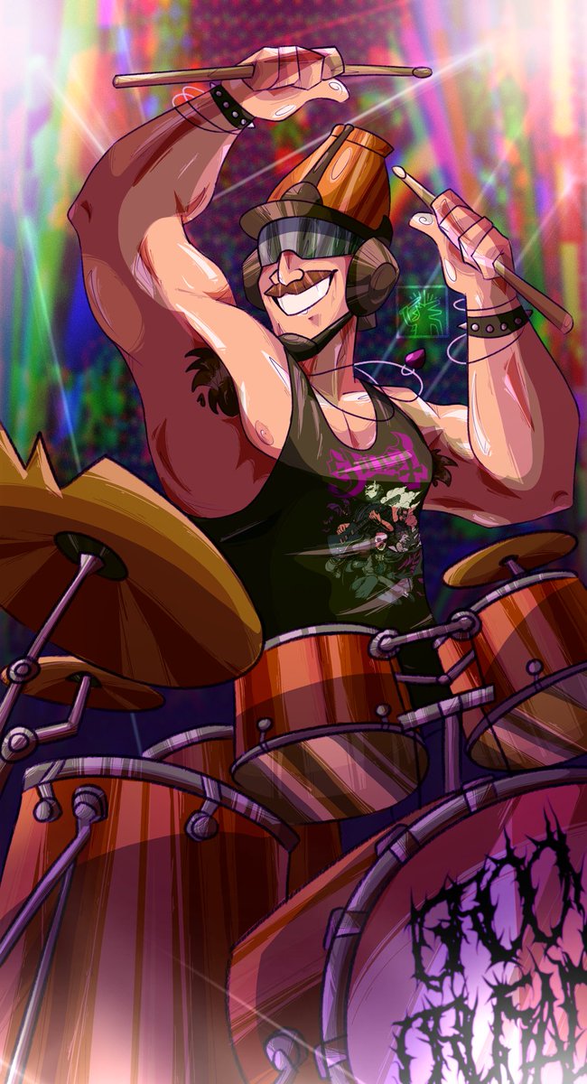 THERES OUR GROOVE CRUSADER!!! <a href="/DoctorSungTWRP/">Doctor Sung</a> 🧡💛‼️‼️ stream cosmic horror by groove crusader it’s almost her 1 year anniversary #twrp #twrpfanart #doctorsung #procreate