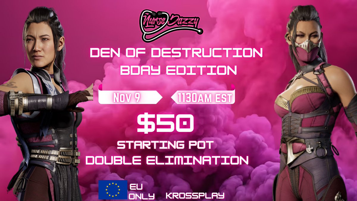 nursejazzyttv's tweet photo. Countdown til j day 😜😜
12 hour stream packed full of fun and events
Starting with an EU only MK1 tourney 11/9 1130est/0530 CET
It’s lit 🔥
#year28loading https://t.co/k6IML8NjjT
