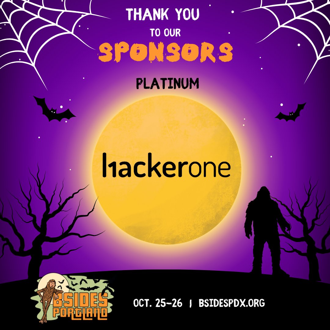 BSidesPDX's tweet image. The countdown is on—Bsides PDX kicks off this Friday. Huge thanks to our sponsors for powering two days of talks, workshops, and hands-on learning. @Hacker0x01  #BsidesPDX #Cybersecurity #HackerCommunity