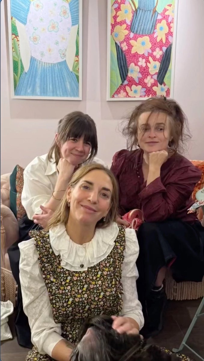 ngirlsbi's tweet photo. 18.10.24 Helena attended an embroidery workshop in London. Where she also bought herself another knitted beanie🧶🪡 #HBC #HelenaBonhamCarter https://t.co/nsY6tKcUuJ