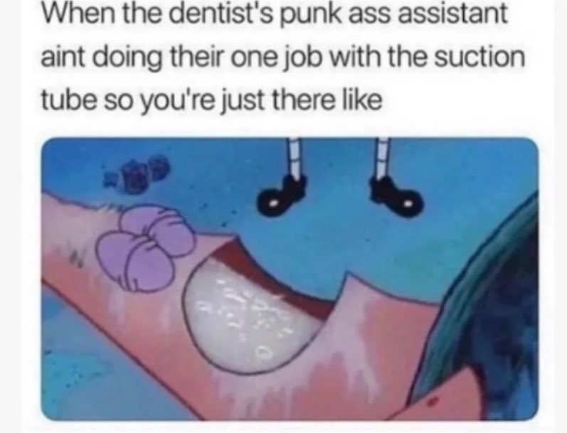 almost choked to death in the dentist chair because i thought of this image and burst out laughing mid-cleaning