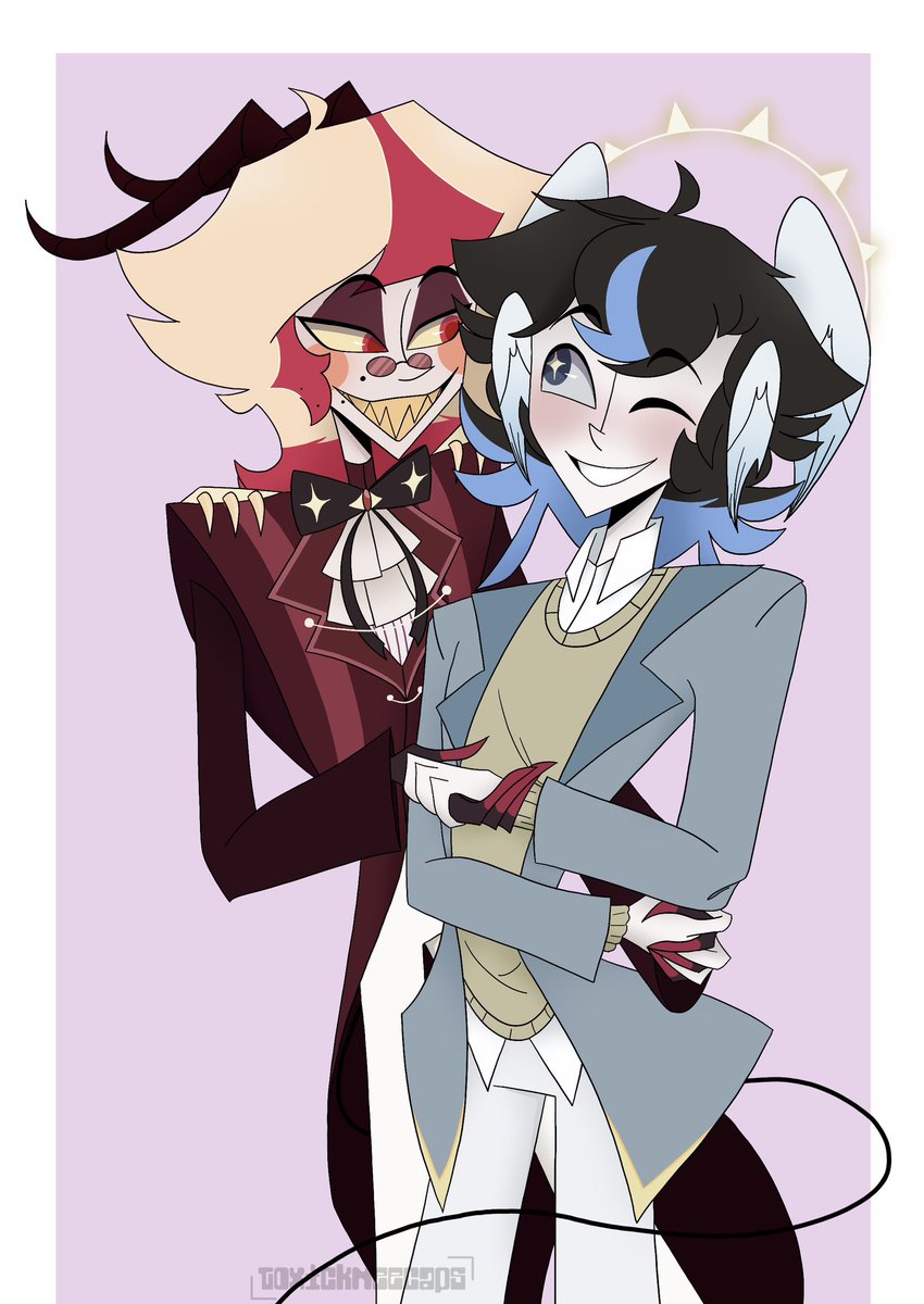 toxickneecaps's tweet photo. ofc , have some more featherstar ✨🪽
[ ambrose : @toniestomb ]
[ oriel : mine ]

#hazbin #hazbinhotel #hazbinoc #hazbinhoteloc #hh #ocxoc #fankid #radioapplefankid #hazbinangel https://t.co/ug9yFVFbJS