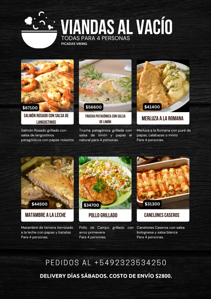 WalhallaMann's tweet image. COMIDA CASERA PARA 4 PERSONAS

Envasadas al vacío.

Aptas para freezar (duran 3 meses)

Super prácticas.

Envíos a todo AMBA.