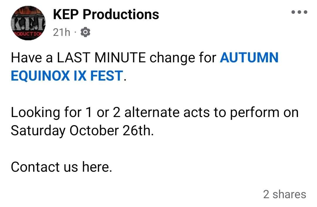 Looks like Powell’s having last minute trouble with the show