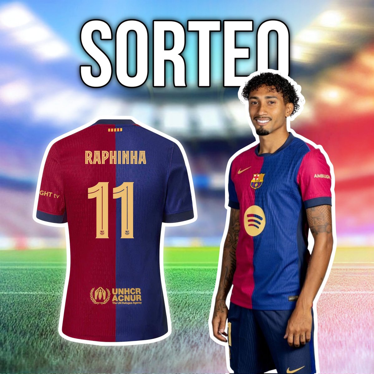 ¡SORTEO INTERNACIONAL! 🚨

💙 Con motivo del hat-trick de Raphinha Jr vamos a sortear su camiseta ❤️

Requisitos:
- Dar RT al tweet 
- Seguir a <a href="/CamisetasZone/">Camisetas Zone 👕⚽️</a>  y a mí.
- Mencionar a un amigo.

🍀 ¡Suerte! 🍀
